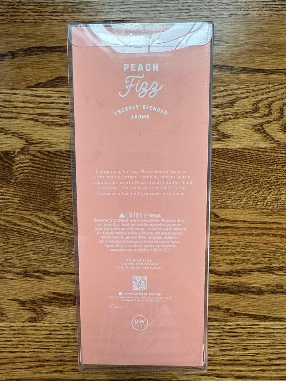 DW Home Peach Fizz Scented Reed Diffuser - Picture 2 of 2